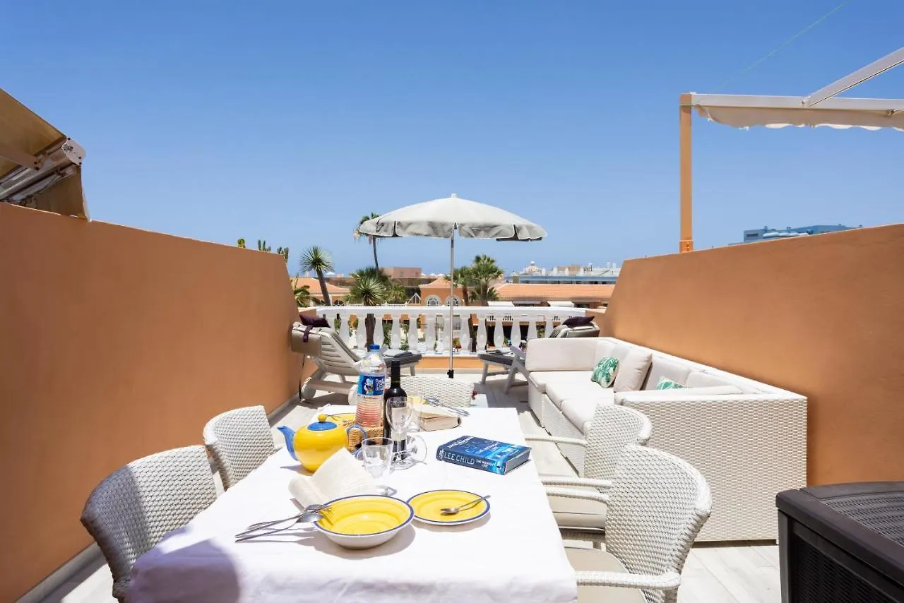 公寓 Exclusive Attic Las Vistas 3 With Breathtaking Sea View, Only 100 M To The Sea, Heated Pool, Aircon, Wifi 阿罗纳